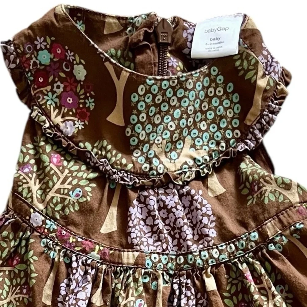 Hostess Pick 🥳☄️BabyGap Brown Floral Sleeveless Dress
